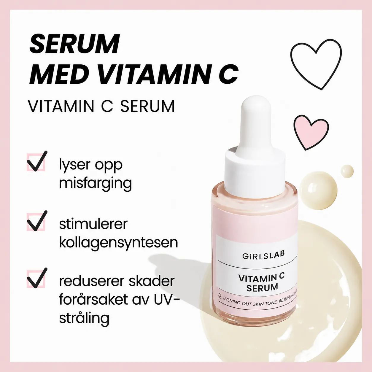 GirlsLab GL.006 Vitamin C Serum med AA2G og niacinamid virkning