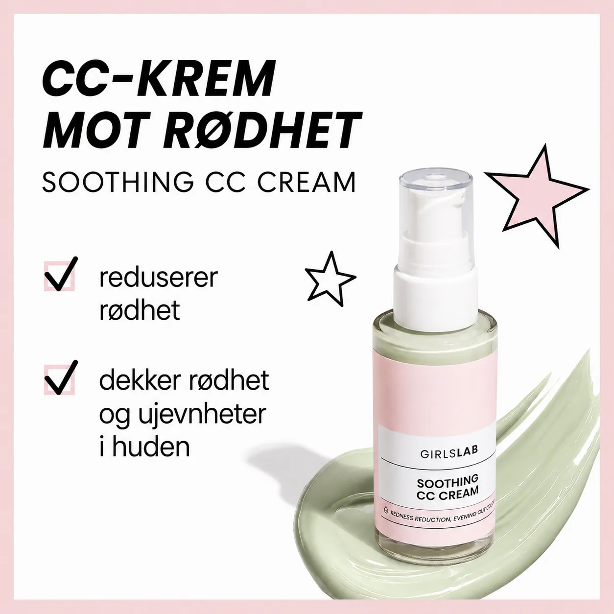 GirlsLab GL.011 Soothing CC Cream med vitamin C og Centella Asiatica virkning