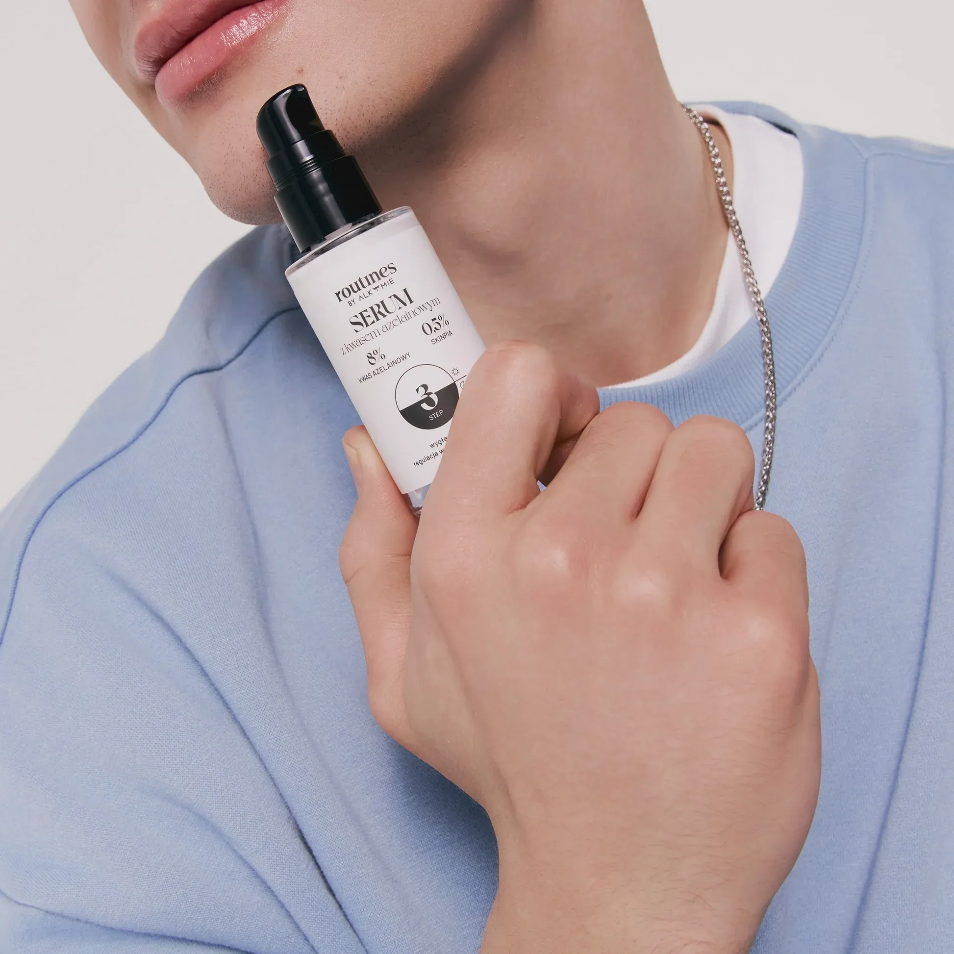 Routines STEP 3 serum med 8% azelainsyre og Skinpia 10 mann