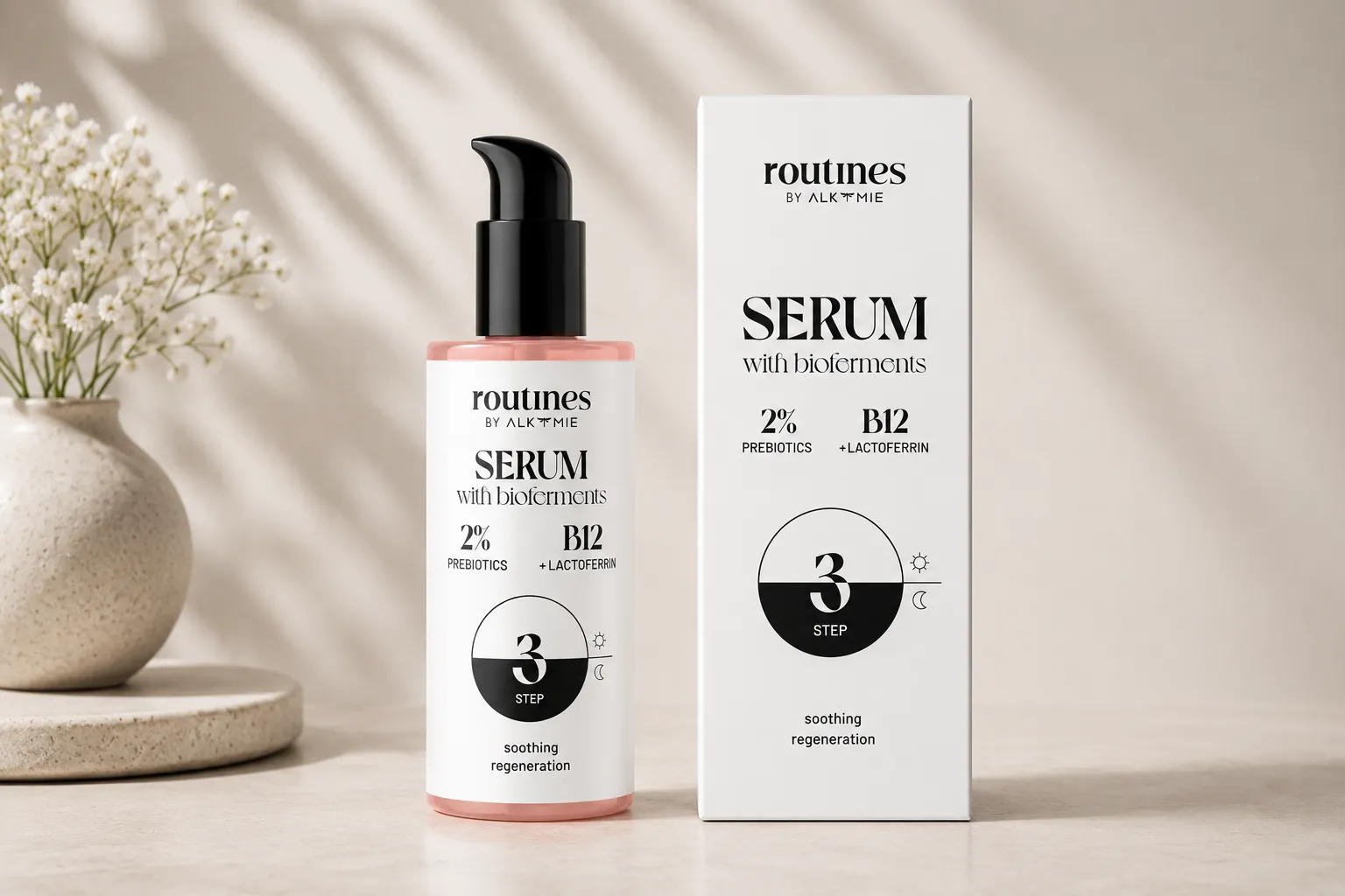 Routines STEP 3 serum med biofermentater, vitamin B12 og laktoferrin