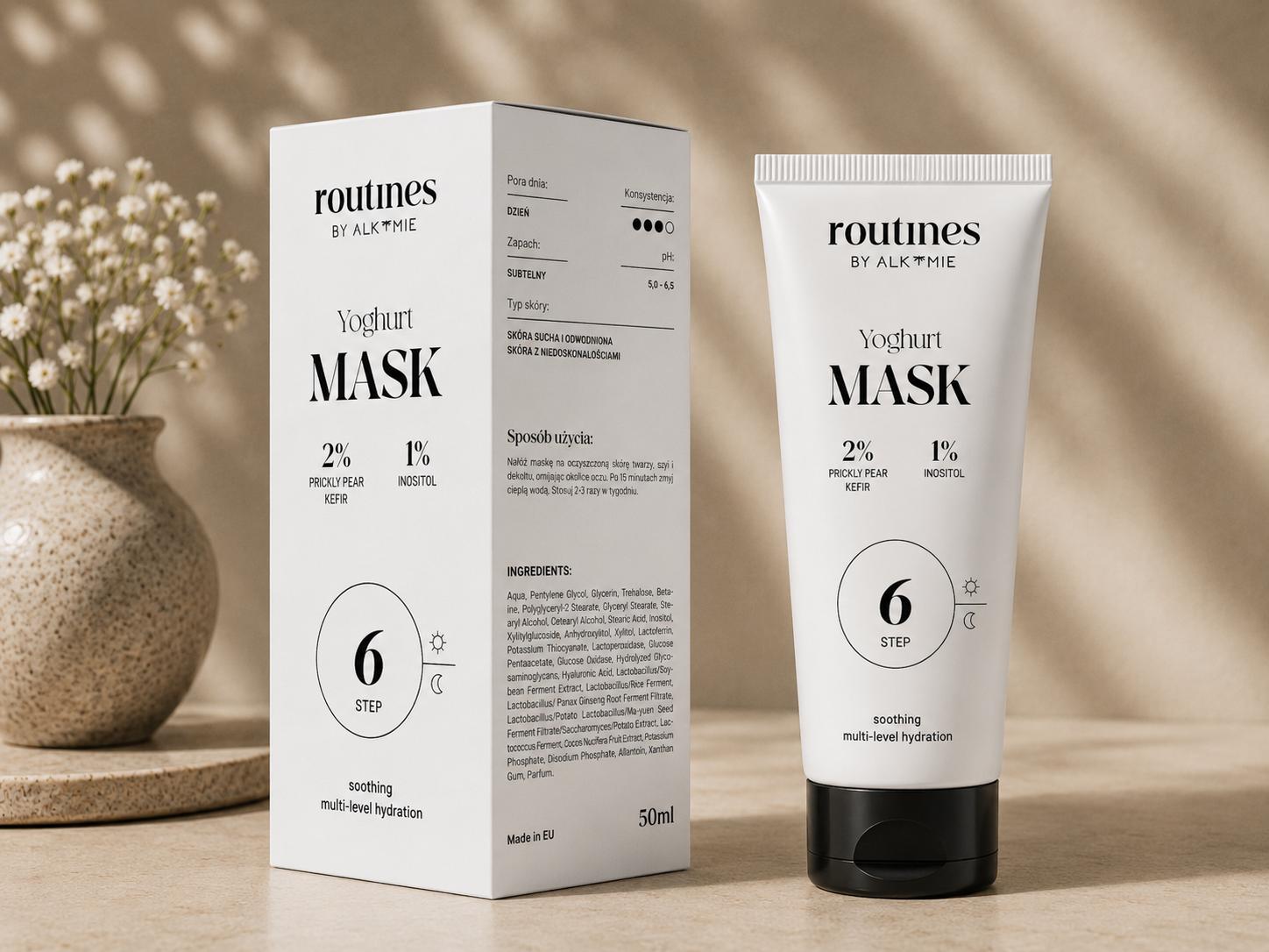 Routines STEP 6 jogurtmaske med kaktusfikenpærekefir og laktoferrin