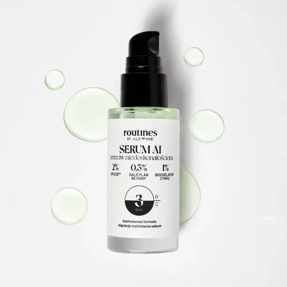 Routines STEP 3 AI serum med SP[AI]3 mot akne og uren hud flaske