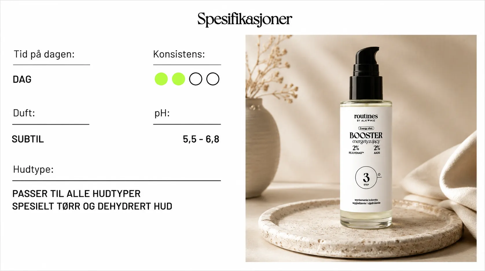 Routines STEP 3 energigivende booster med RejuveNAD+ og vitamin C.