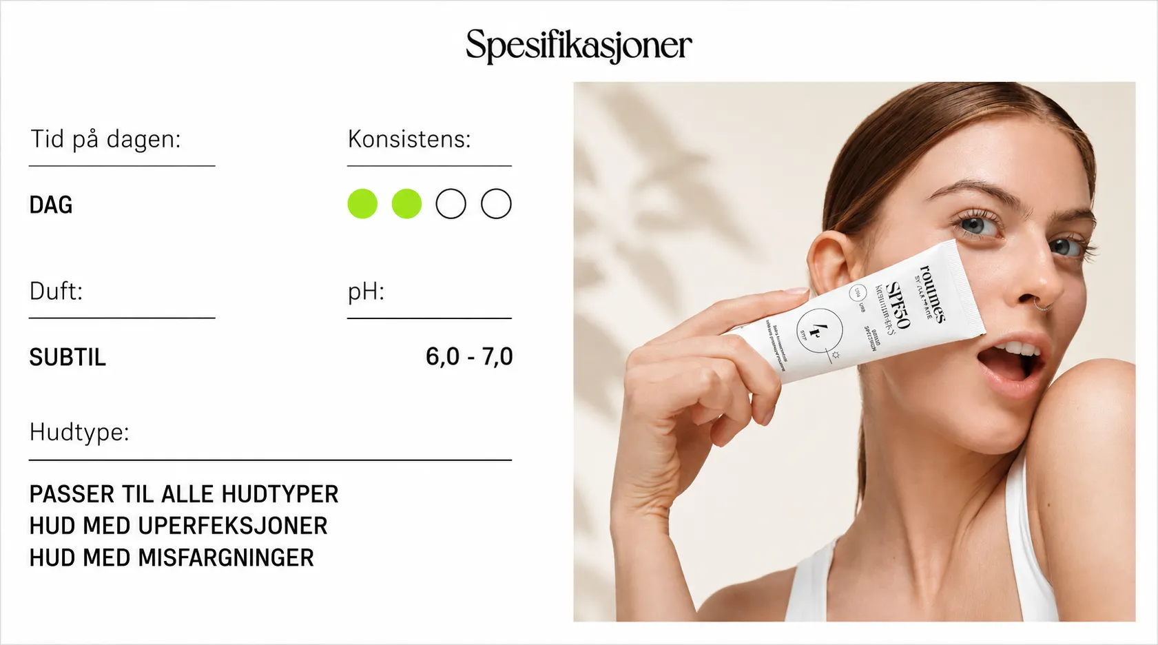 Routines STEP 4 SPF 50 dagkrem med bred UV-beskyttelse.