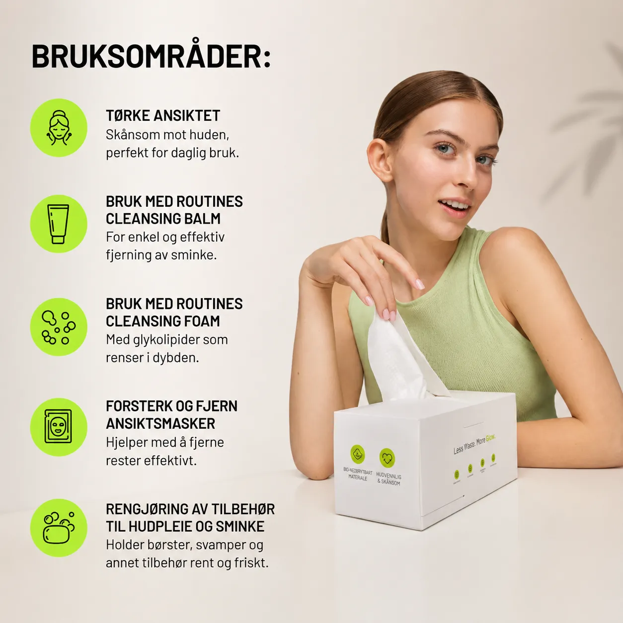 Routines engangs ansiktsservietter – myke og hygieniske info