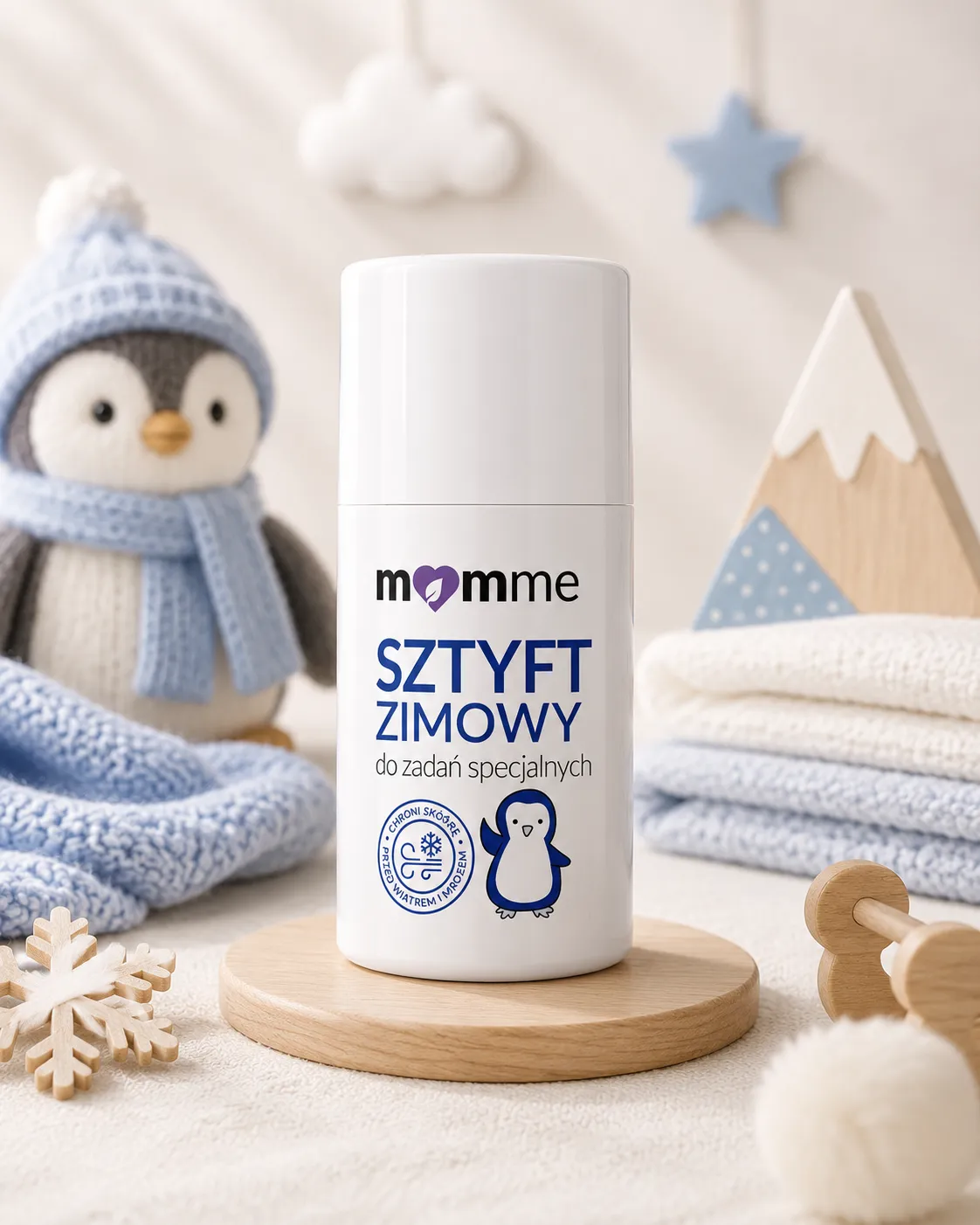 MomMe Vinterstift for spesielle oppgaver – beskytter barnets lepper mot kulde