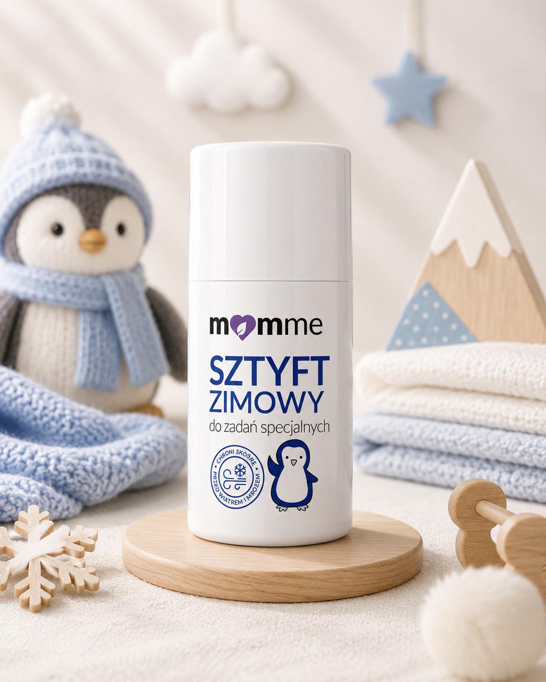 MomMe Vinterstift for spesielle oppgaver – beskytter barnets lepper mot kulde