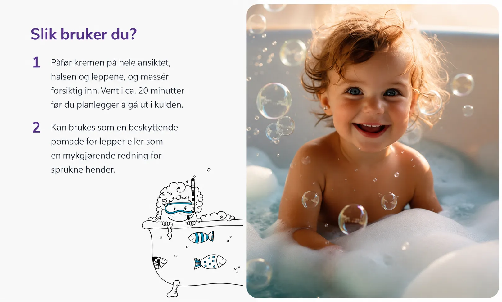 MomMe Vinterkrem for spesielle oppgaver – beskytter barnehuden mot kulde baby