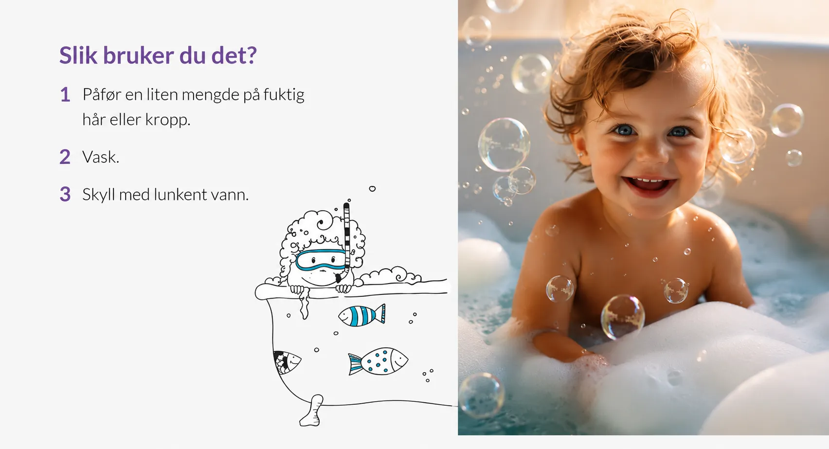 MomMe skånsom vaskegel 2-i-1 – renser kropp og hår i ett steg hvordan