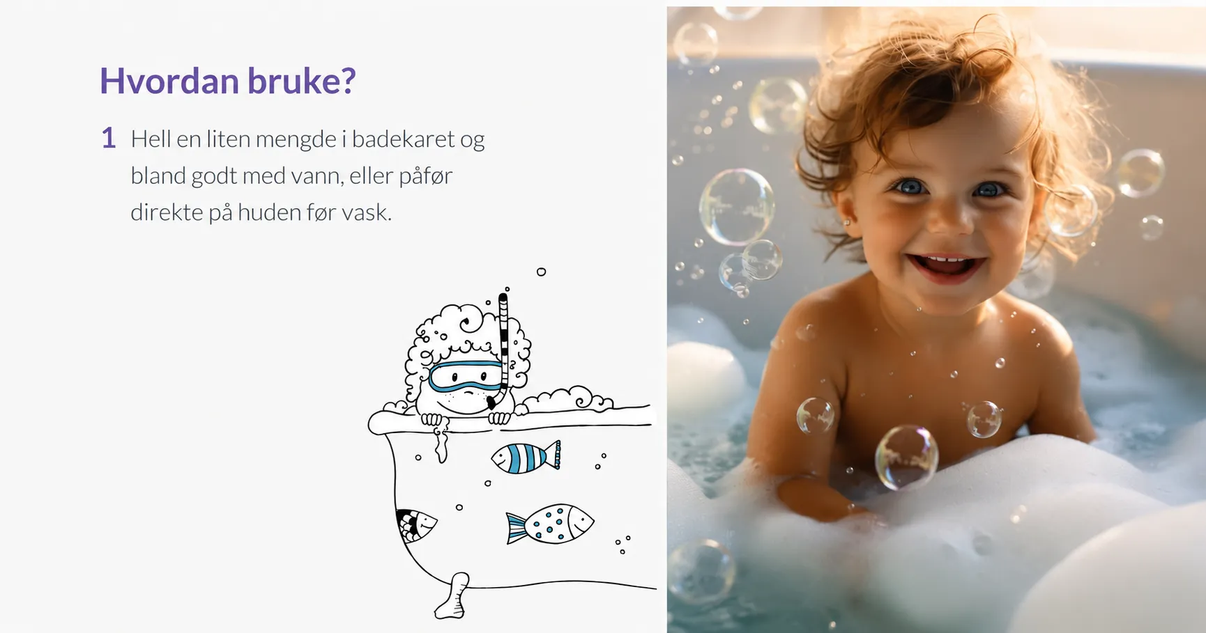 MomMe beroligende badeemulsjon – gjør badet nærende for sensitiv barnehud bruk
