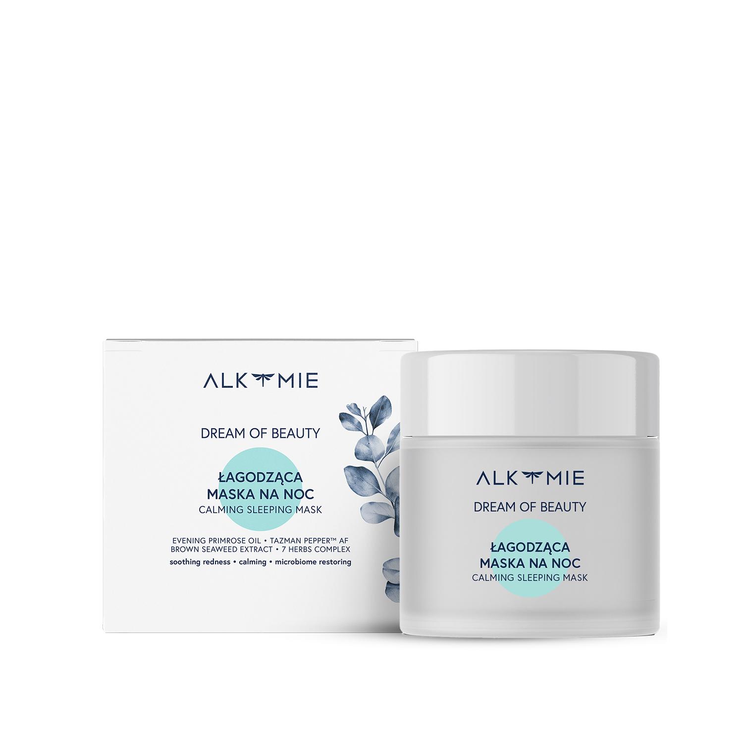 Alkmie Dream of Beauty beroligende nattmaske – regenererer huden over natten